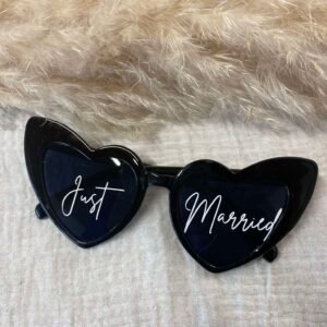 Lunette cœur noir personnalisée