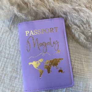Protège passeport personnalisé violet