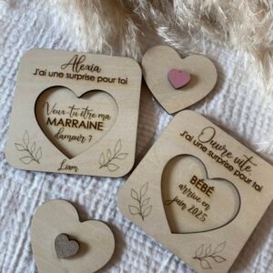 Demande Parrain/Marraine - Annonce grossesse, Mariage - Demande témoin/demoiselle d’honneur