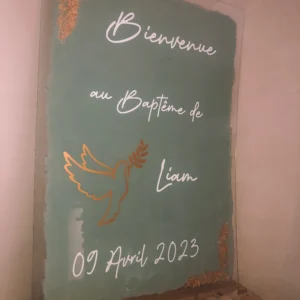 Stickers panneau de bienvenue Baptême