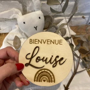 Pancarte bienvenue - annonce naissance bébé - Arc en Ciel