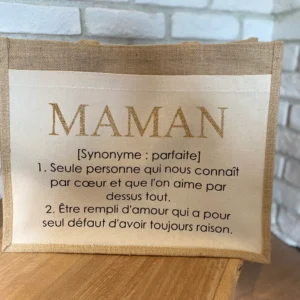 Sac jute et coton maman