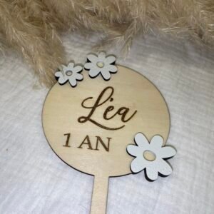Cake topper marguerite