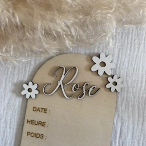 Plaque naissance marguerite