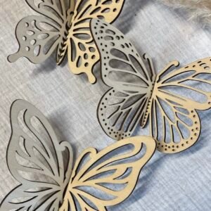 Papillon bois décoration 3D