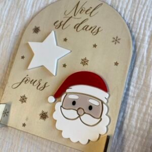 Décompte noël bois et plexiglass