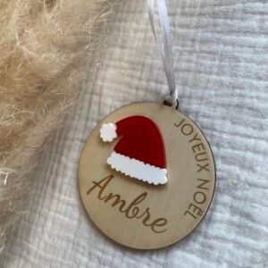 Boule de noël bonnet de père noël